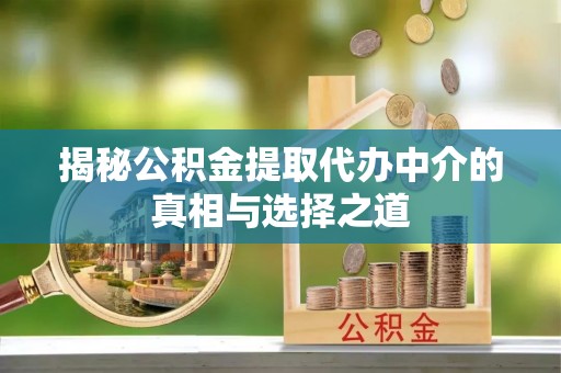 尤溪揭秘公积金提取代办中介的真相与选择之道